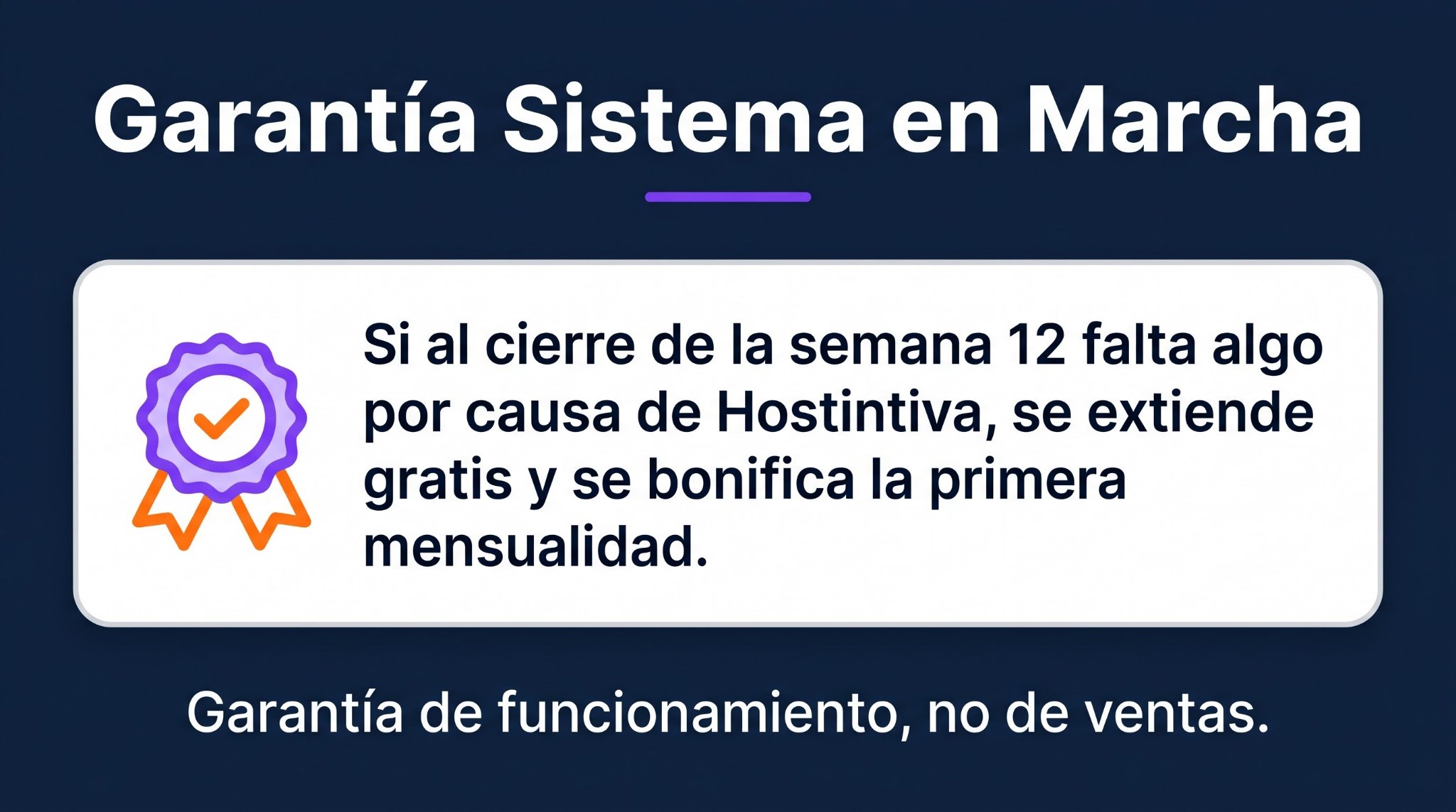 Garantía Sistema en Marcha